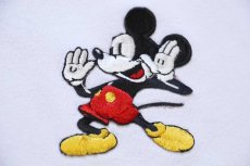 画像4: 90s USA製 ミッキー マウス パッチ&バックプリント コットンTシャツ 白 XL (4)