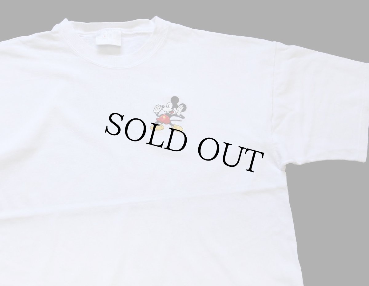 画像3: 90s USA製 ミッキー マウス パッチ&バックプリント コットンTシャツ 白 XL (3)