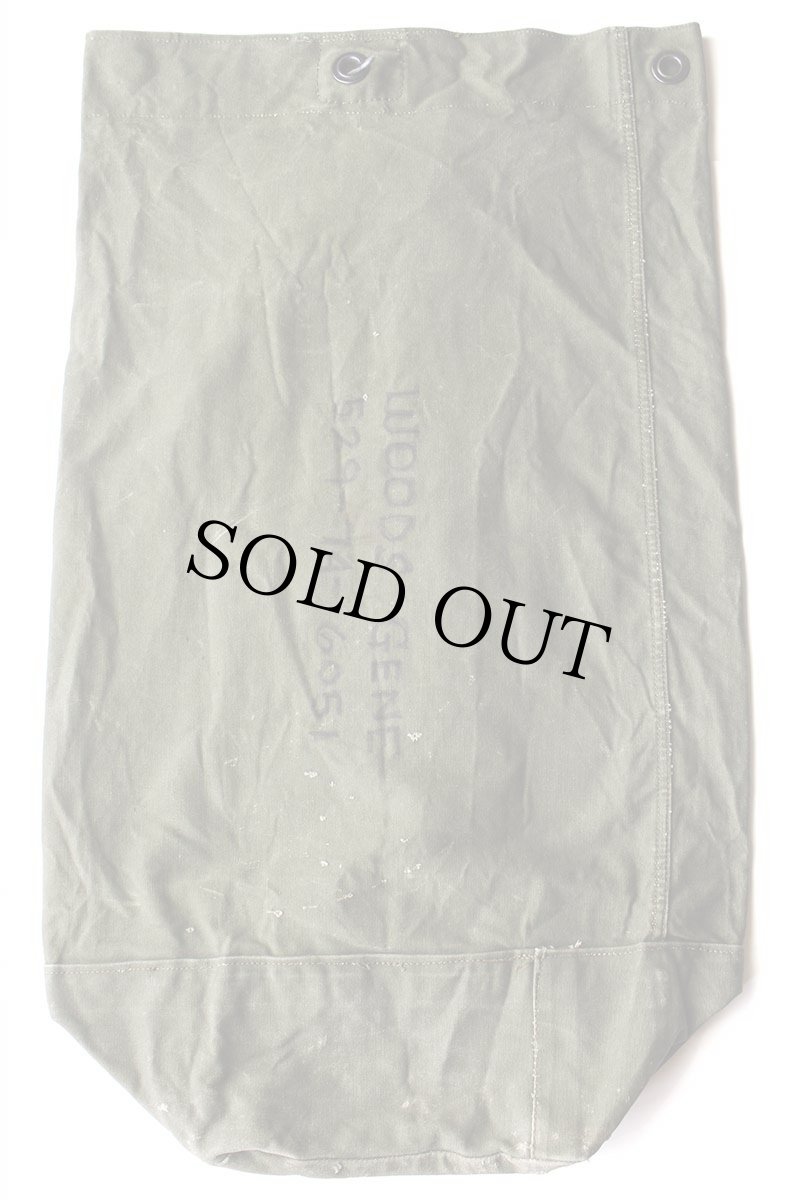 画像3: 70s 米軍 US ステンシル ポケット付き コットン キャンバス ダッフルバッグ オリーブドラブ (3)