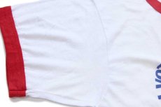 画像6: 80s USA製 I VOTED FOR THE MVP ON WFAN SportsRadio 1050 リンガーTシャツ 白×赤 L (6)
