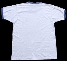 画像3: 80s USA製 Washington Sailing Marina ヨット リンガーTシャツ 白×紺 XL (3)