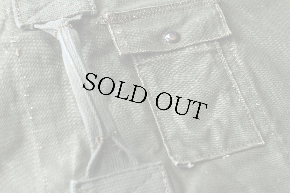 画像6: 70s 米軍 US ステンシル ポケット付き コットン キャンバス ダッフルバッグ オリーブドラブ (6)