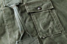 画像6: 70s 米軍 US ステンシル ポケット付き コットン キャンバス ダッフルバッグ オリーブドラブ (6)