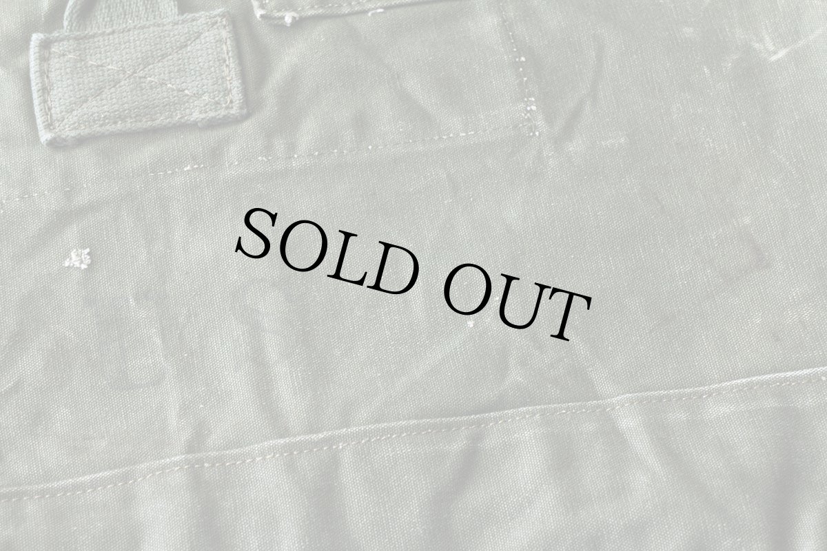 画像5: 70s 米軍 US ステンシル ポケット付き コットン キャンバス ダッフルバッグ オリーブドラブ (5)