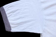 画像7: 70s USA製 OUTRAGEOUS パワーボート 両面プリント リンガーTシャツ 白×薄紺 (7)