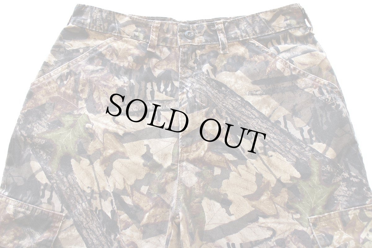 画像4: 90s USA製 JERZEES Outdoors MOSSY OAK FOREST FLOOR リアルツリーカモ カーゴパンツ M (4)