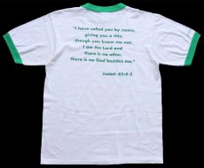画像3: 90s USA製 King OF Kings Isaiah 両面プリント リンガーTシャツ 白×緑 M (3)
