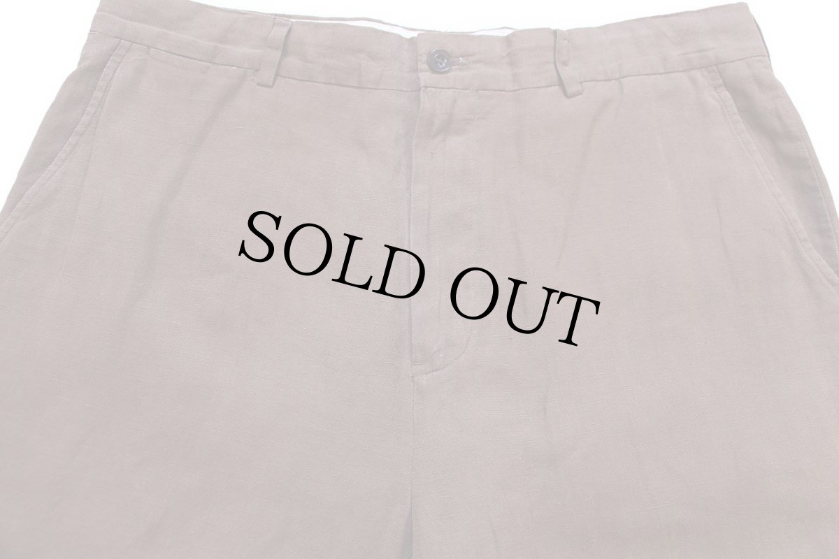 画像4: 00s ポロ ラルフローレン スラックス リネン×シルクパンツ 茶 W34 L30 (4)