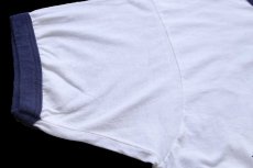画像6: 80s USA製 ROYAL CARIBBEAN 92 CRUISIN 両面プリント リンガーTシャツ 白×紺 L (6)