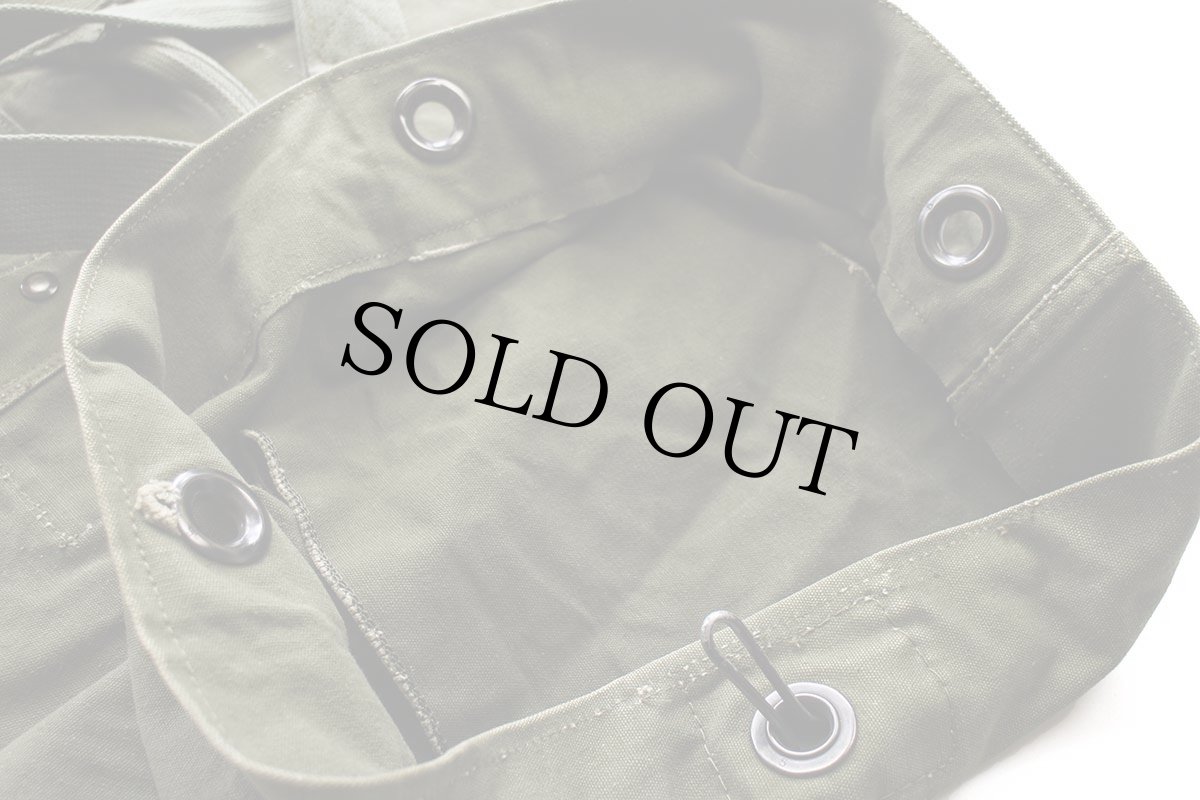 画像8: 70s 米軍 US ステンシル ポケット付き コットン キャンバス ダッフルバッグ オリーブドラブ (8)