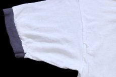 画像7: 80s HOUSE 95 ナンバリング 両面 染み込みプリント リンガーTシャツ 白×紺 (7)