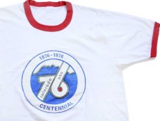 画像1: 70s UNKNOWN colorado usa 76 CENTENNIAL リンガーTシャツ 白×赤 (1)