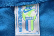 画像6: 90s NIKEナイキ INTERNATIONAL トラックパンツ 青×水色 M★ジャージ (6)