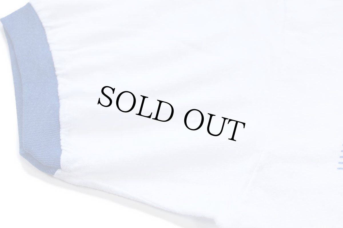 画像6: 80s Levi'sリーバイス PEPPERDINE UNIVERSITY 1984 Olympic Water Polo オリンピック リンガーTシャツ 白×青 (6)