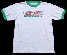 画像2: 90s USA製 King OF Kings Isaiah 両面プリント リンガーTシャツ 白×緑 M (2)