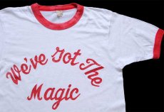 画像1: 80s USA製 We've Got The Magic リンガーTシャツ 白×赤 (1)