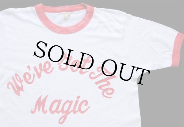 80s USA製 We've Got The Magic リンガーTシャツ 白×赤 - Sixpacjoe