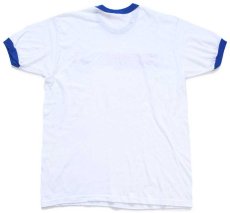 画像3: 80s Levi'sリーバイス PEPPERDINE UNIVERSITY 1984 Olympic Water Polo オリンピック リンガーTシャツ 白×青 (3)
