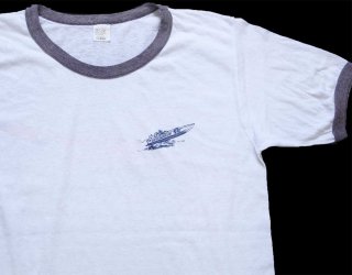 70s USA製 Hanes Der VATERS EDGE R.V.Park リンガーTシャツ 杢