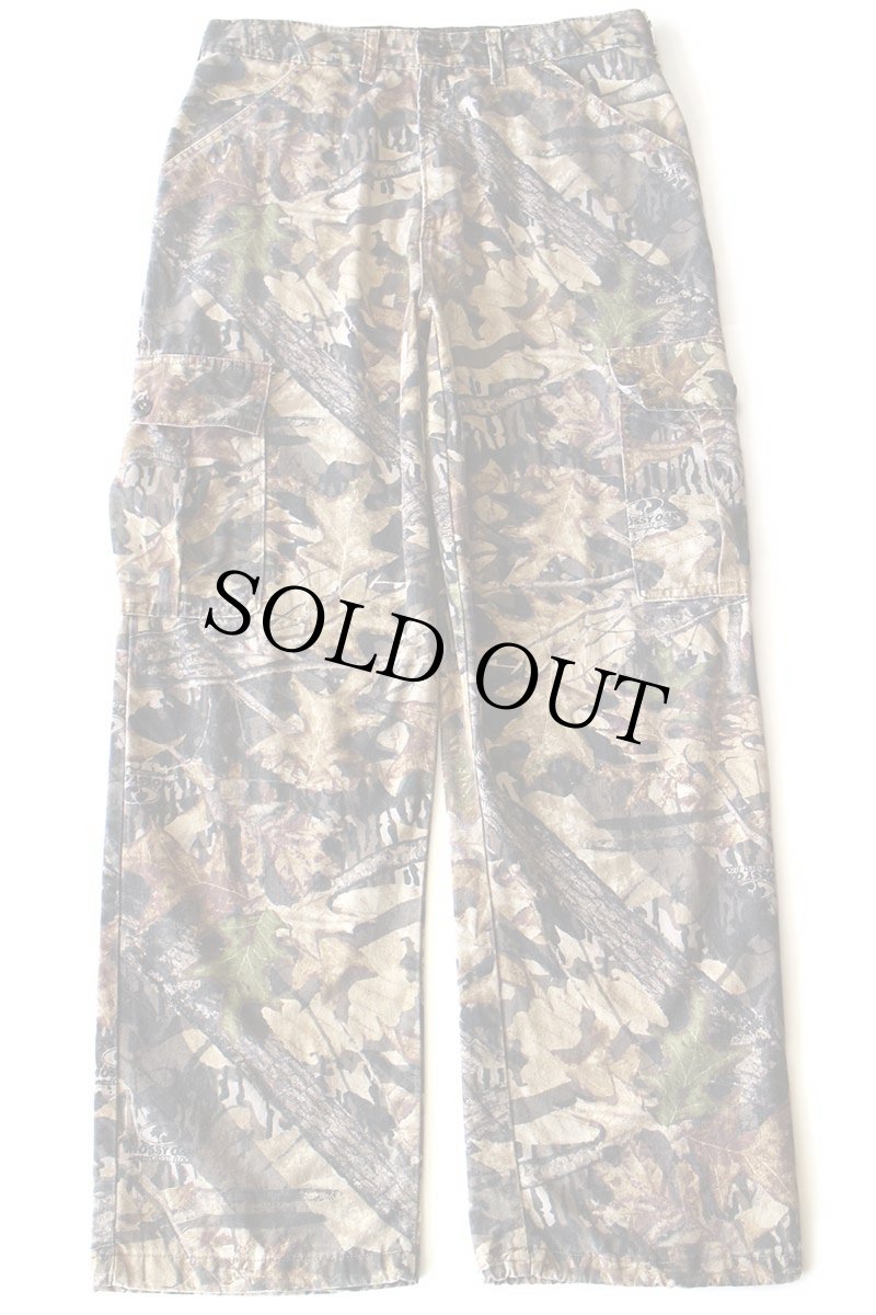 画像2: 90s USA製 JERZEES Outdoors MOSSY OAK FOREST FLOOR リアルツリーカモ カーゴパンツ M (2)