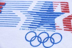 画像5: 80s Levi'sリーバイス PEPPERDINE UNIVERSITY 1984 Olympic Water Polo オリンピック リンガーTシャツ 白×青 (5)
