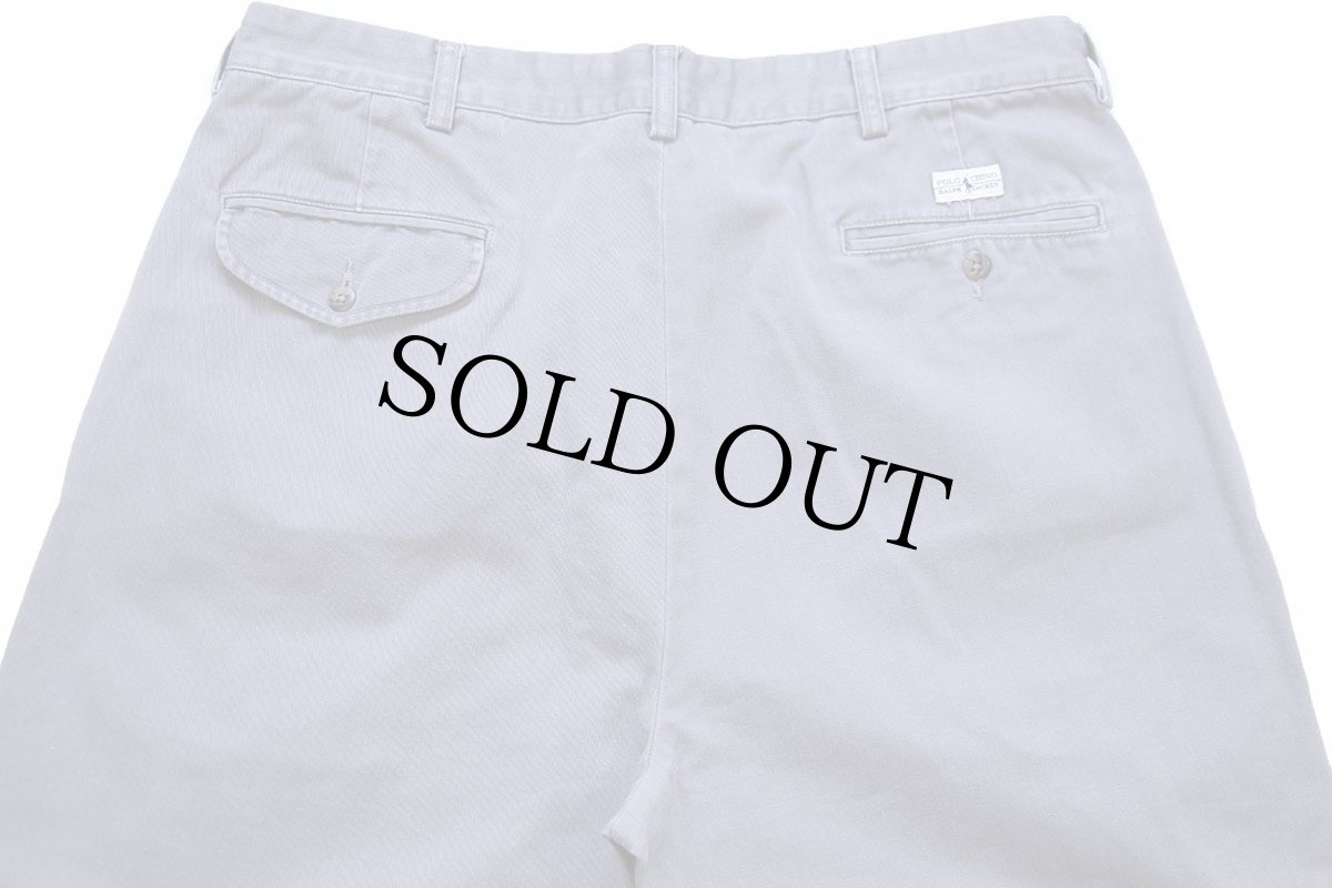 画像5: 90s メキシコ製 ポロ ラルフローレン HAMMOND PANT ツータック コットン チノパン グレー W36 L32★328 (5)