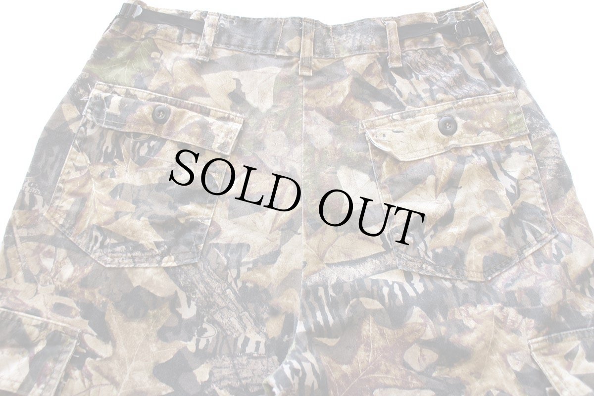 画像5: 90s USA製 JERZEES Outdoors MOSSY OAK FOREST FLOOR リアルツリーカモ カーゴパンツ M (5)