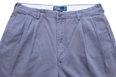 画像4: 90s メキシコ製 ポロ ラルフローレン HAMMOND PANT ツータック コットン チノパン グレー W36 L32★328 (4)