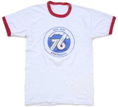 画像2: 70s UNKNOWN colorado usa 76 CENTENNIAL リンガーTシャツ 白×赤 (2)