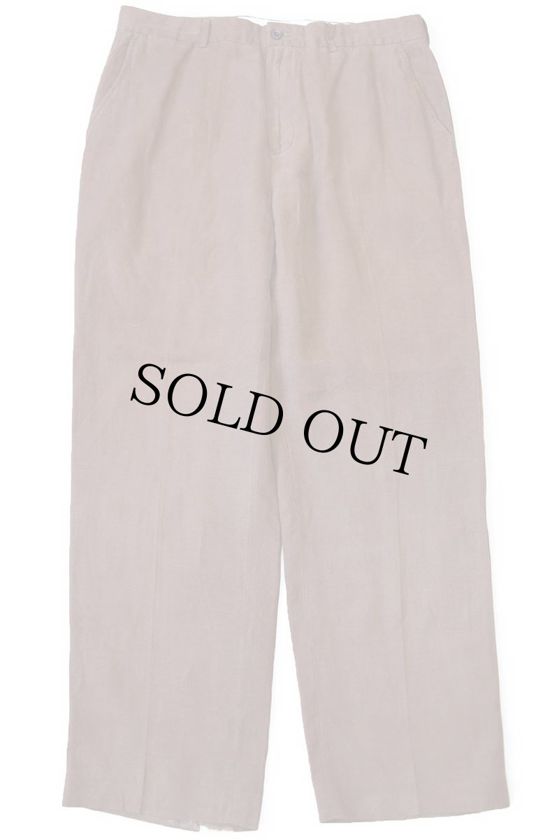 画像2: 00s ポロ ラルフローレン スラックス リネン×シルクパンツ 茶 W34 L30 (2)