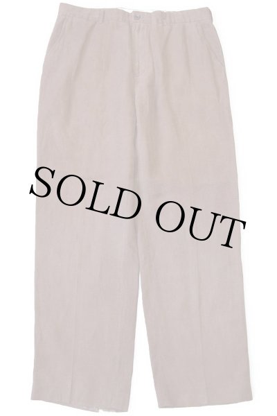 00s ポロ ラルフローレン スラックス リネン×シルクパンツ 茶 W34 L30