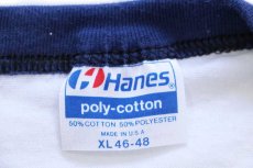 画像5: 80s USA製 Hanes XIT RODEO REUNION カウボーイ リンガーTシャツ 白×紺 XL (5)