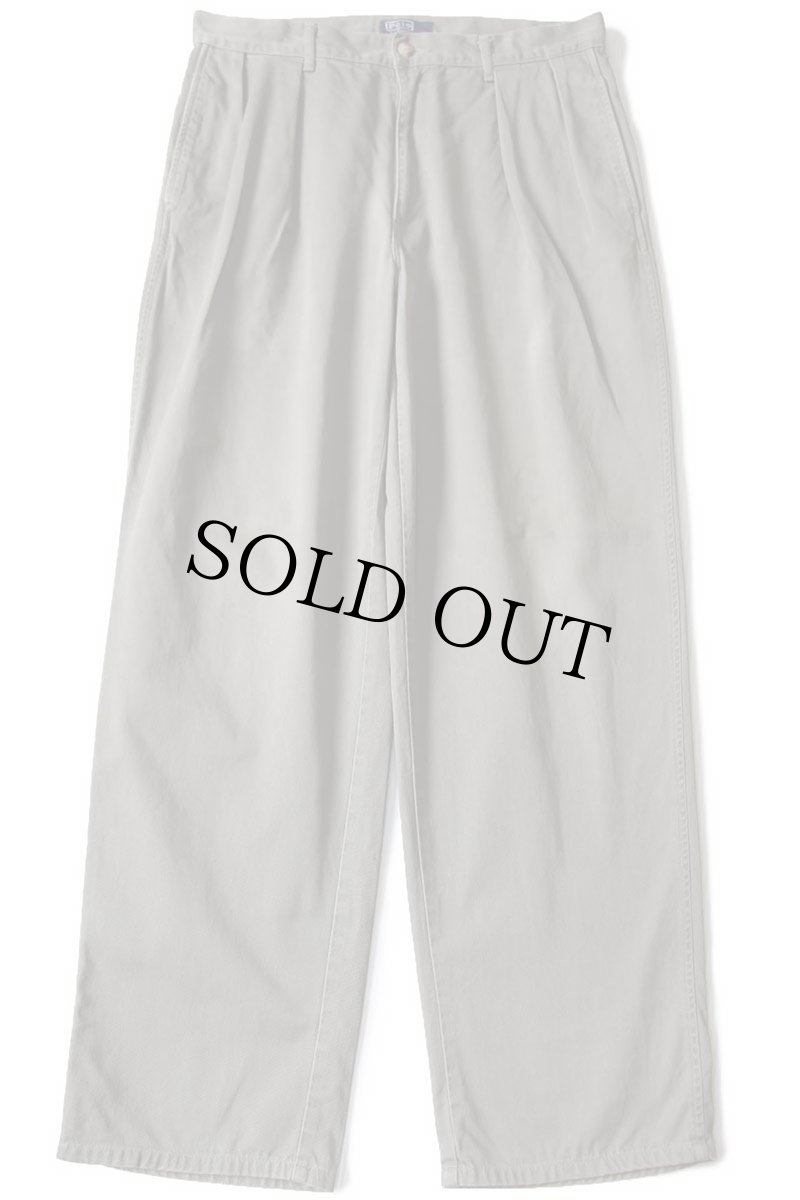 画像2: 90s USA製 ポロ ラルフローレン ツータック コットン チノパン グレー W33 L31 (2)