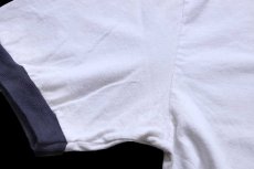 画像6: Championチャンピオン U.S.NAVAL ACADEMY ロゴ コットン リンガーTシャツ 白×ナス紺 (6)