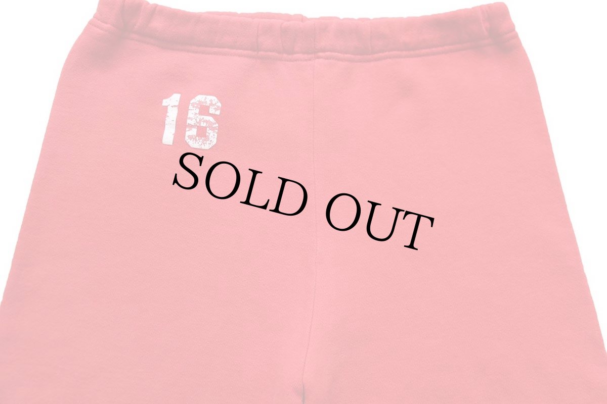 画像4: 80s USA製 RUSSELLラッセル 16 ナンバリング スウェットパンツ 赤 L (4)