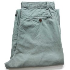 画像1: 90s GAPギャップ ツータック コットン チノパン 薄緑 W34 L32 (1)