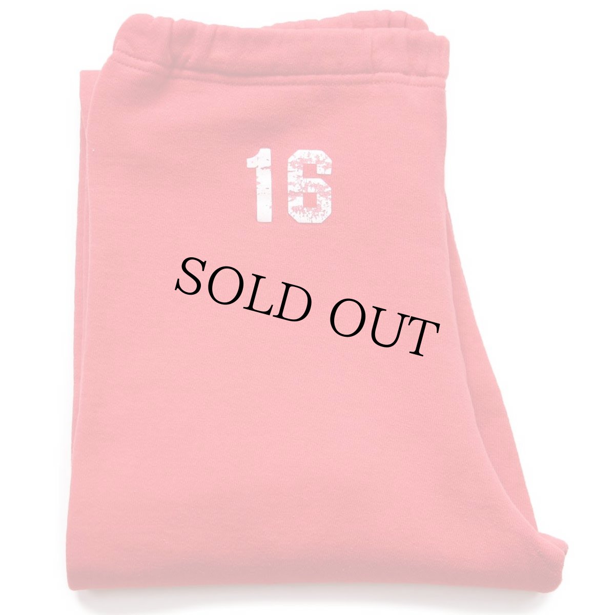 画像1: 80s USA製 RUSSELLラッセル 16 ナンバリング スウェットパンツ 赤 L (1)