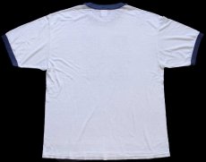 画像3: 90s USA製 U.S.NAVY ロゴ ステンシル リンガーTシャツ ボロ 白×紺 XL (3)