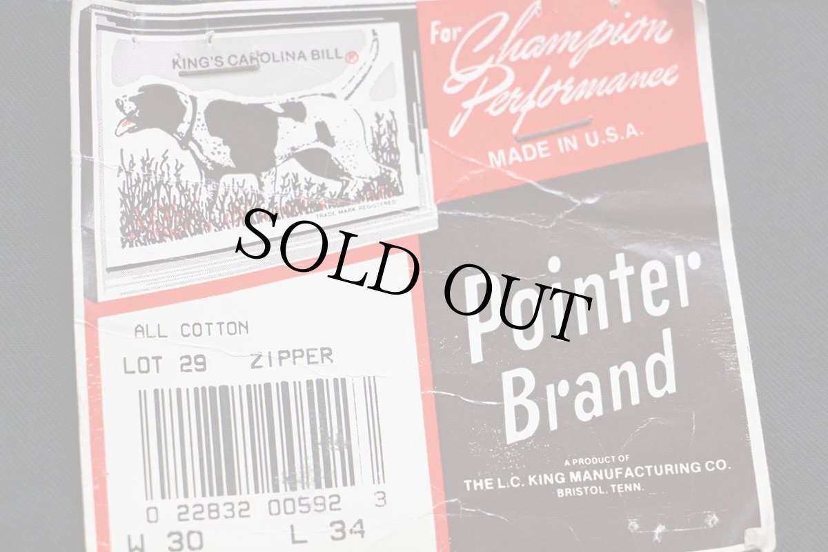 画像6: デッドストック★90s USA製 POINTERポインター コットン ペインターパンツ 後染め 黒 W30 L34 (6)