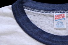 画像6: 90s USA製 U.S.NAVY ロゴ ステンシル リンガーTシャツ ボロ 白×紺 XL (6)