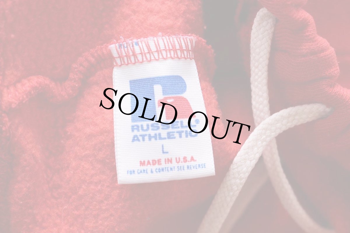 画像6: 80s USA製 RUSSELLラッセル 16 ナンバリング スウェットパンツ 赤 L (6)