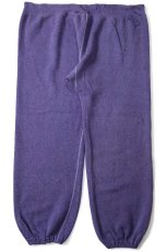 画像3: 80s USA製 BW BASSETT WALKER 無地 スウェットパンツ ナス紺 XL (3)