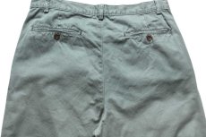 画像5: 90s GAPギャップ ツータック コットン チノパン 薄緑 W34 L32 (5)