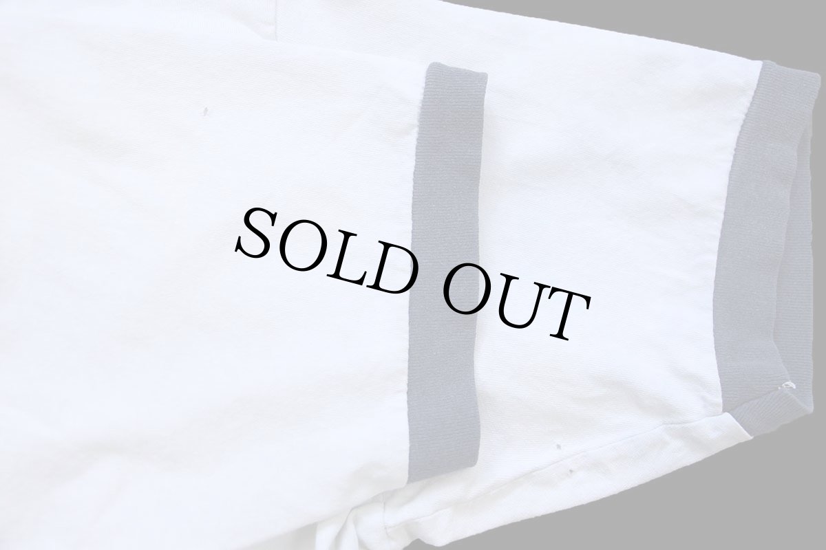 画像6: APT 15 USAFA コットン リンガーTシャツ 白×紺 (6)