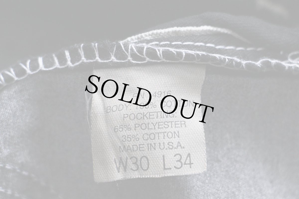 画像7: デッドストック★90s USA製 POINTERポインター コットン ペインターパンツ 後染め 黒 W30 L34 (7)