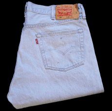 画像1: メキシコ製 Levi'sリーバイス 501 ペンキ飛び 先染め グレー デニムパンツ W42 L32★SDP3394 (1)