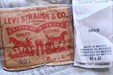 画像5: メキシコ製 Levi'sリーバイス 501 先染め グレー デニムパンツ W42 L32★SDP3423 (5)