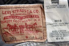 画像5: メキシコ製 Levi'sリーバイス 501 先染め グレー デニムパンツ W40 L32★SDP3422 (5)