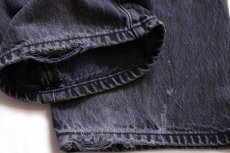 画像7: Levi'sリーバイス 501 ダメージ ブラック デニムパンツ W40 L34★SDP3366 (7)