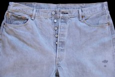 画像4: メキシコ製 Levi'sリーバイス 501 先染め グレー デニムパンツ W42 L32★SDP3423 (4)